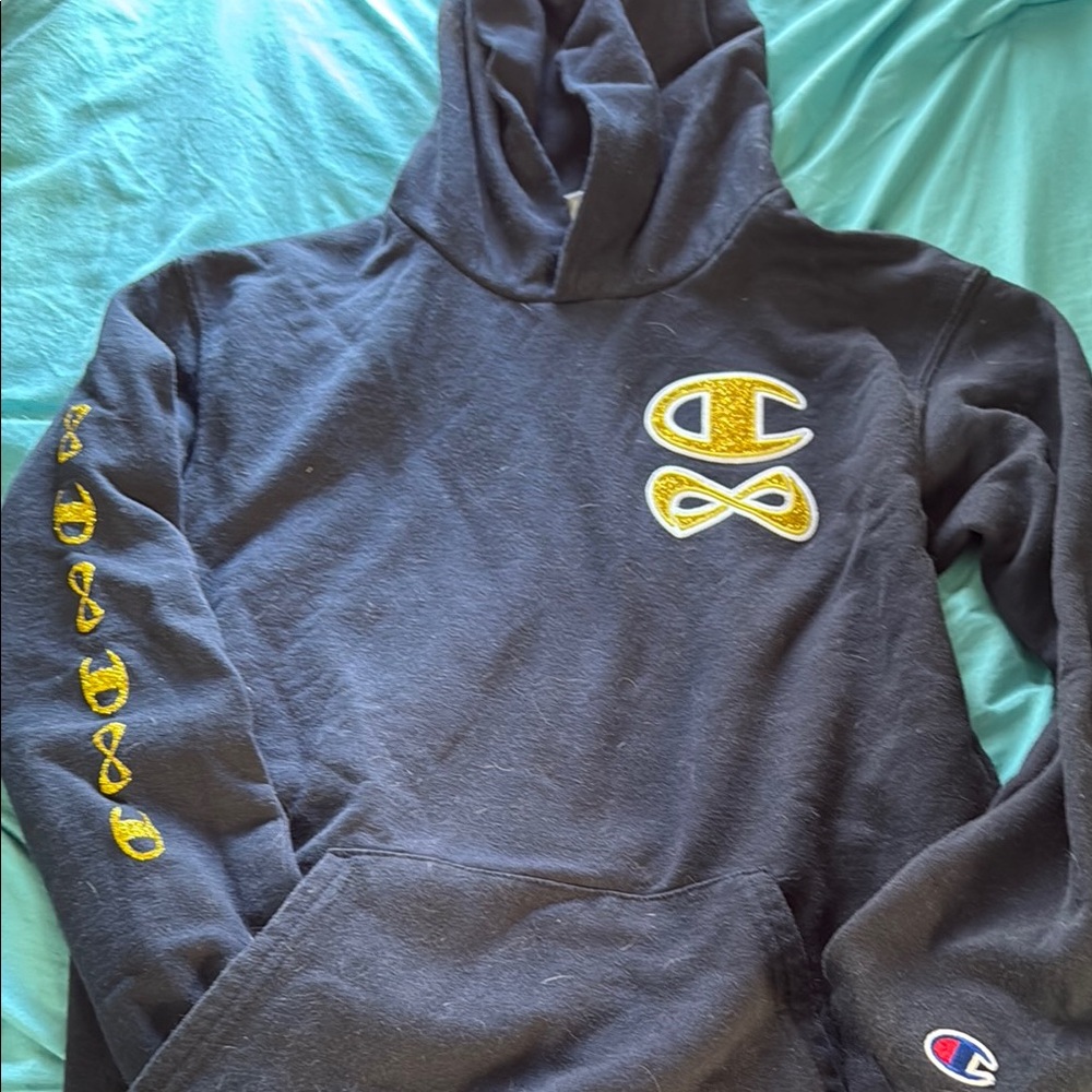 Champion&Infinity Gold and Blue Hoodie